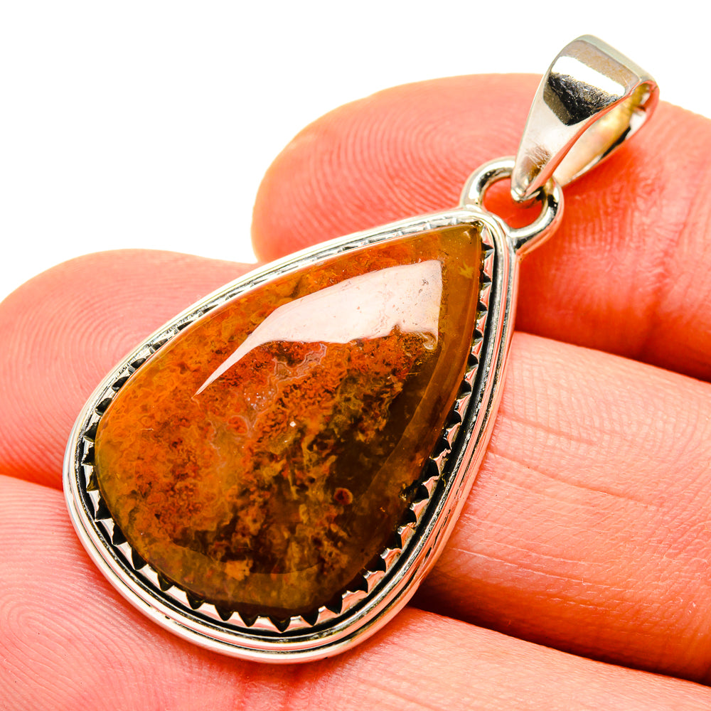 Orange Agate Pendants handcrafted by Ana Silver Co - PD750435