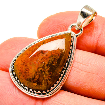 Orange Agate Pendants handcrafted by Ana Silver Co - PD750435