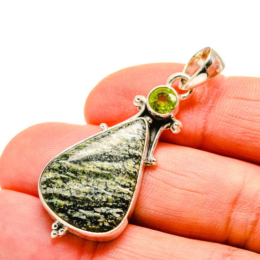Green Vein Jasper Pendants handcrafted by Ana Silver Co - PD750473