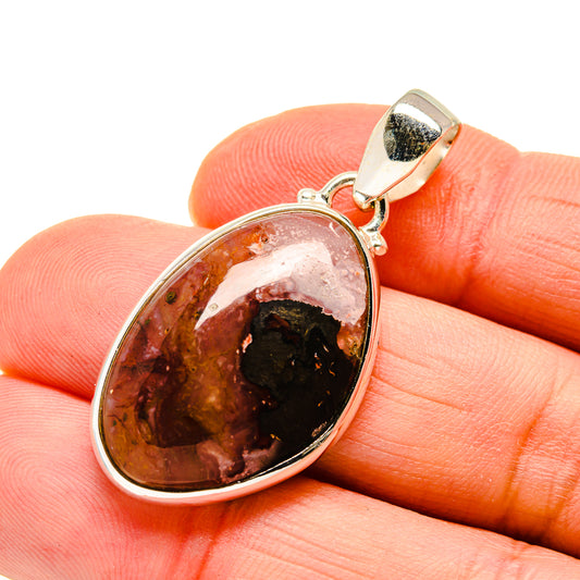 Plume Agate Pendants handcrafted by Ana Silver Co - PD750504