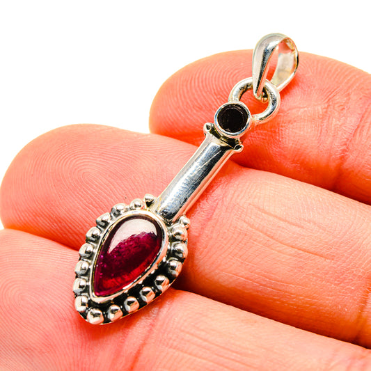 Pink Tourmaline Pendants handcrafted by Ana Silver Co - PD750524