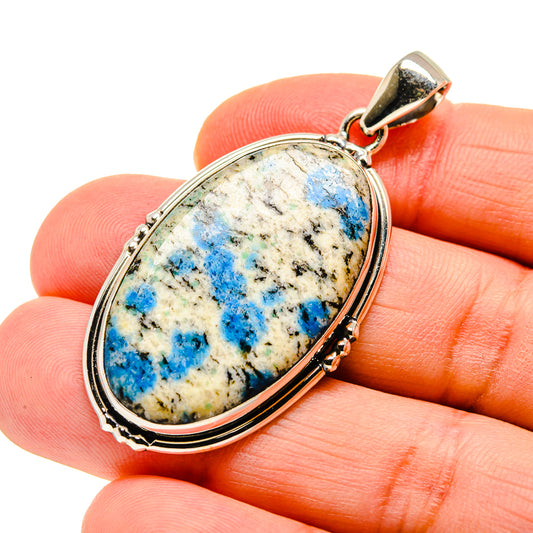 K2 Blue Azurite Pendants handcrafted by Ana Silver Co - PD750628