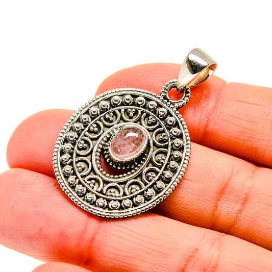 Pink Tourmaline Pendants handcrafted by Ana Silver Co - PD750654