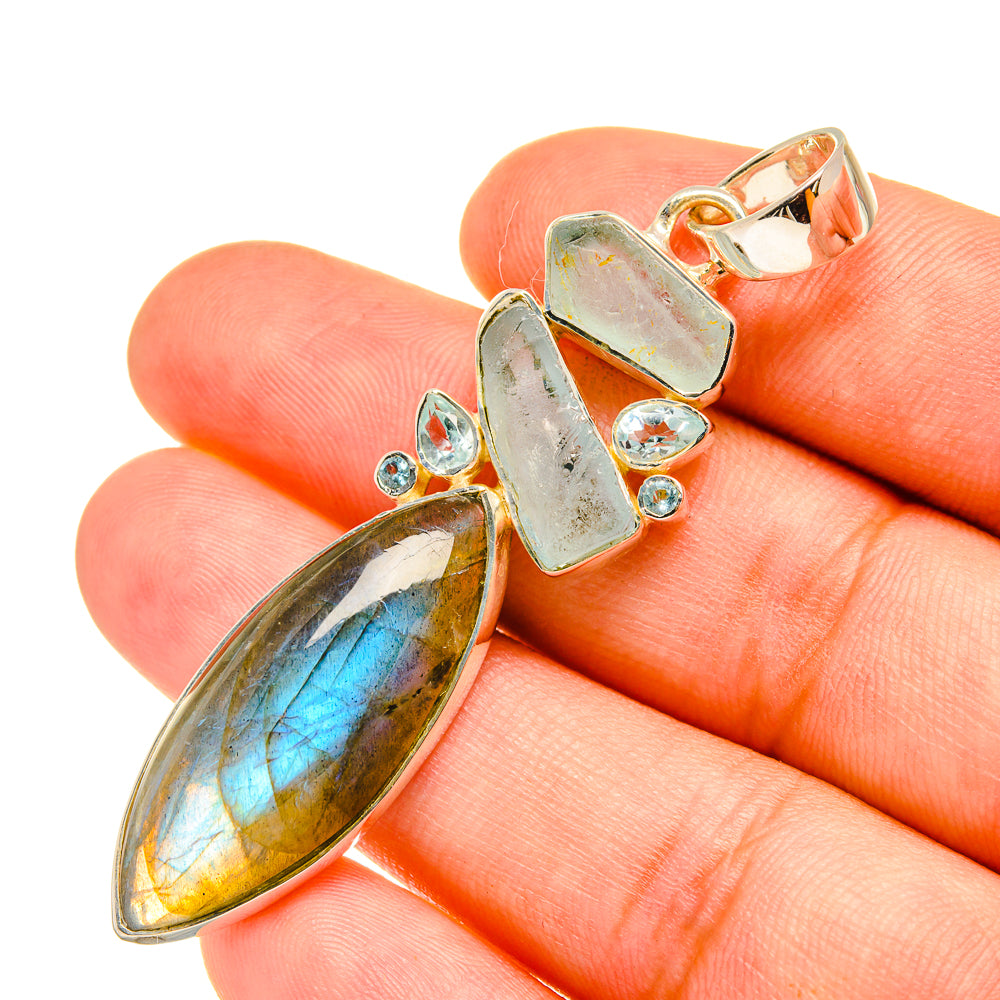 Labradorite Pendants handcrafted by Ana Silver Co - PD7507