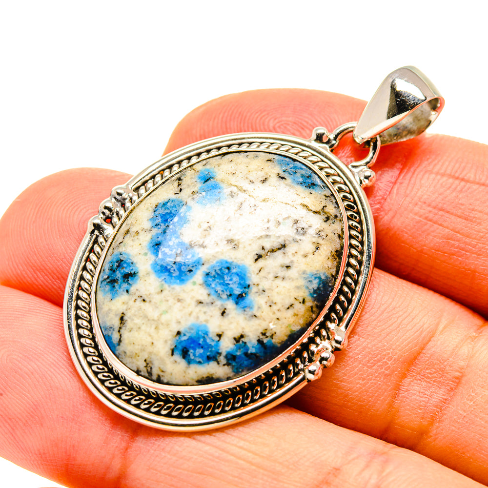 K2 Blue Azurite Pendants handcrafted by Ana Silver Co - PD750742