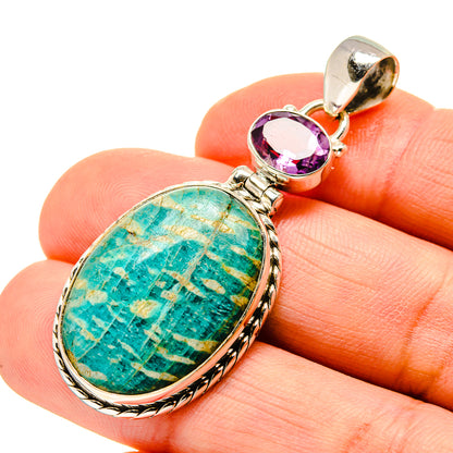 Amazonite Pendants handcrafted by Ana Silver Co - PD750783