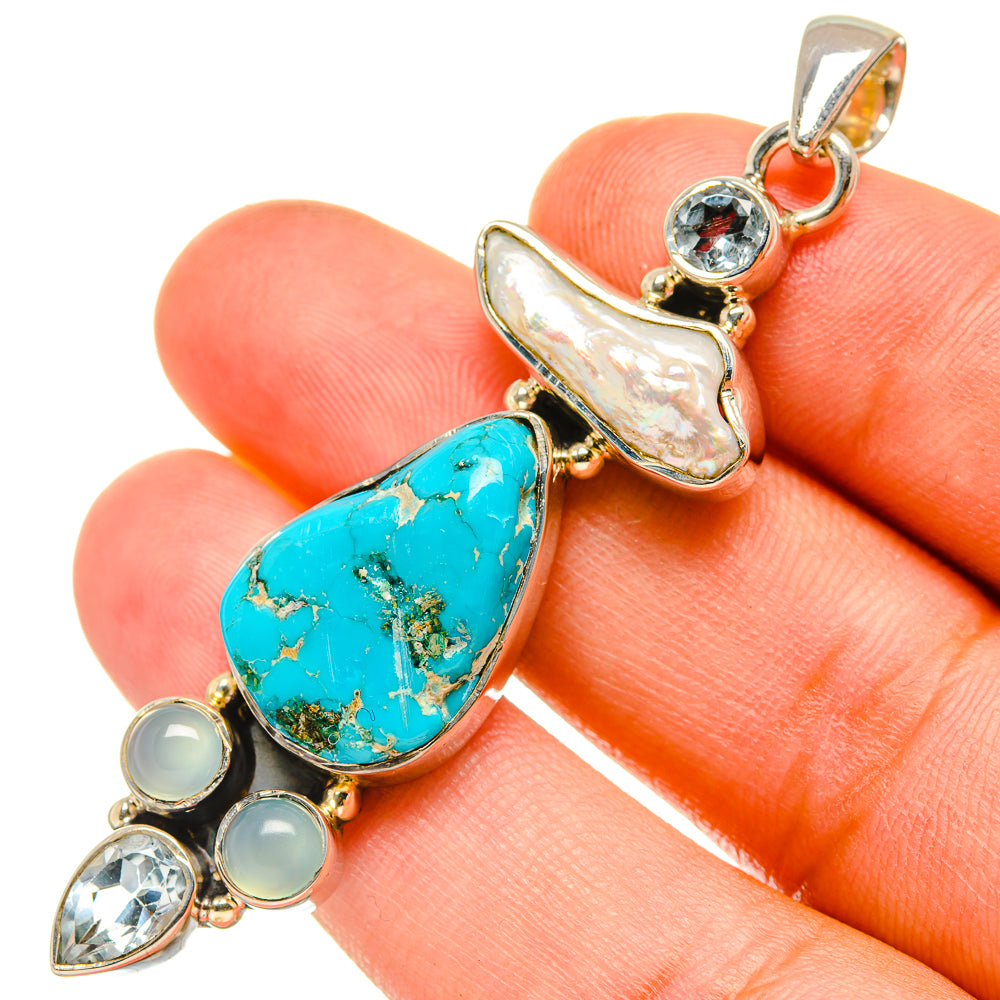Arizona Turquoise Pendants handcrafted by Ana Silver Co - PD7508
