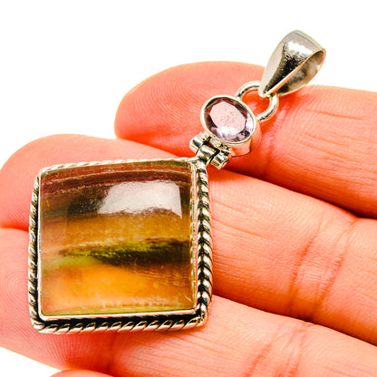 Green Fluorite Pendants handcrafted by Ana Silver Co - PD750890