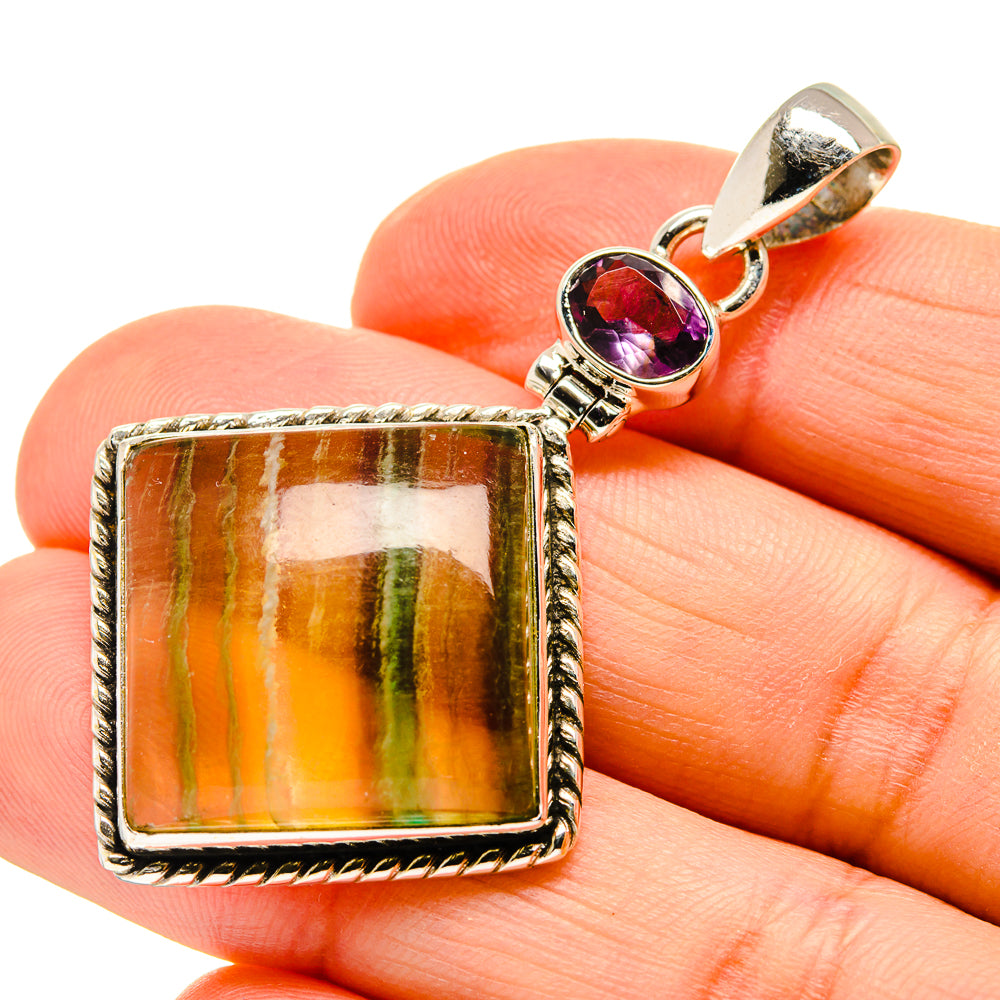 Green Fluorite Pendants handcrafted by Ana Silver Co - PD750891