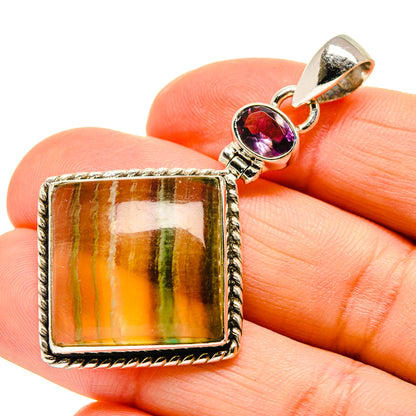 Green Fluorite Pendants handcrafted by Ana Silver Co - PD750891