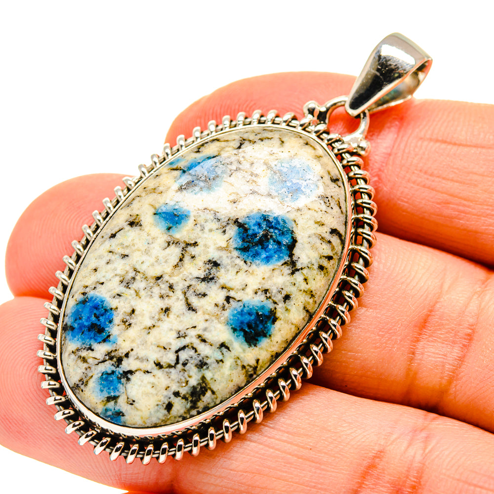 K2 Blue Azurite Pendants handcrafted by Ana Silver Co - PD750898