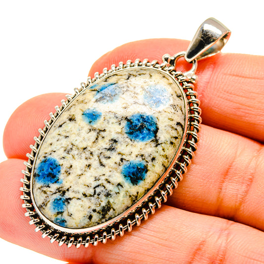 K2 Blue Azurite Pendants handcrafted by Ana Silver Co - PD750898