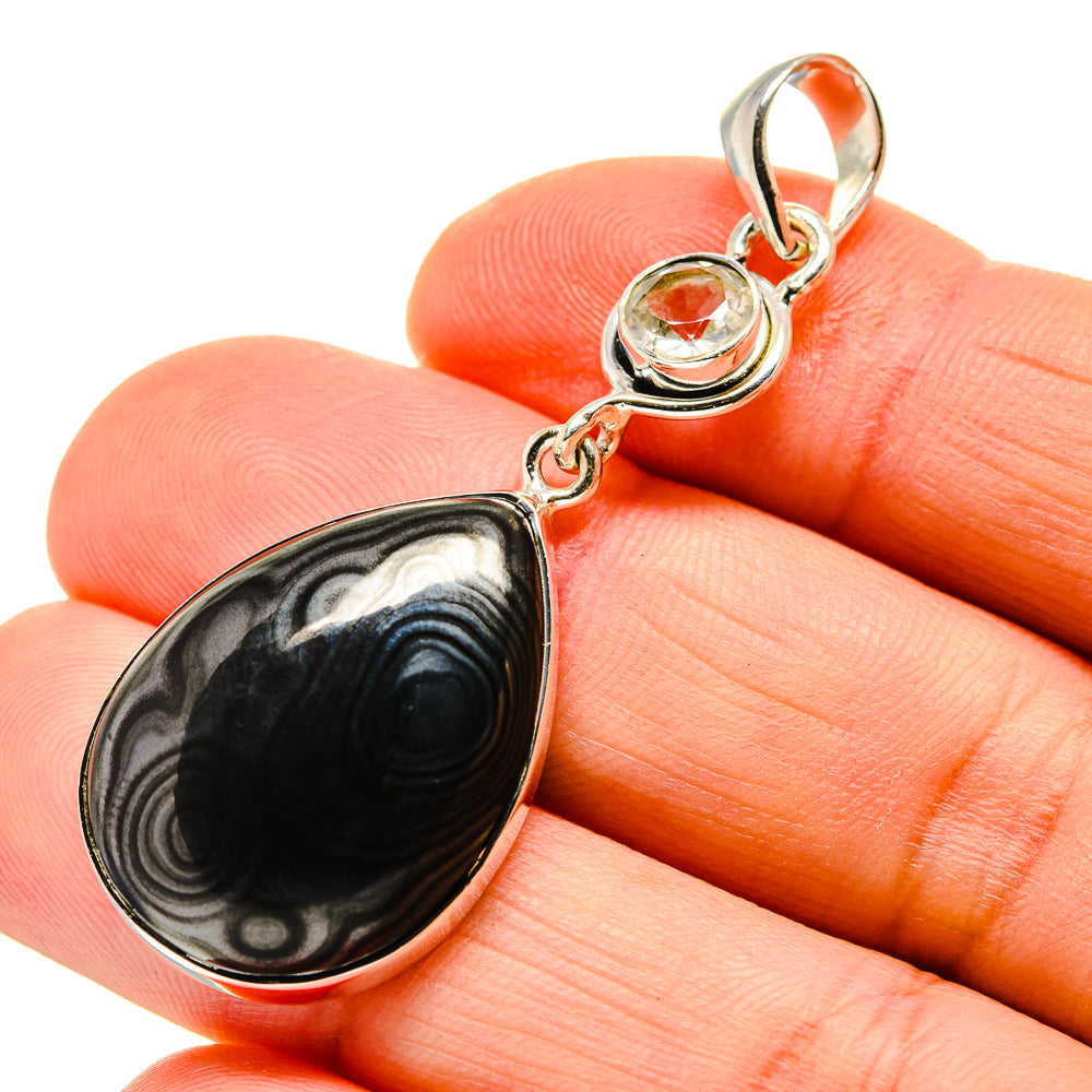 Psilomelane Pendants handcrafted by Ana Silver Co - PD750906