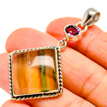 Green Fluorite Pendants handcrafted by Ana Silver Co - PD751049