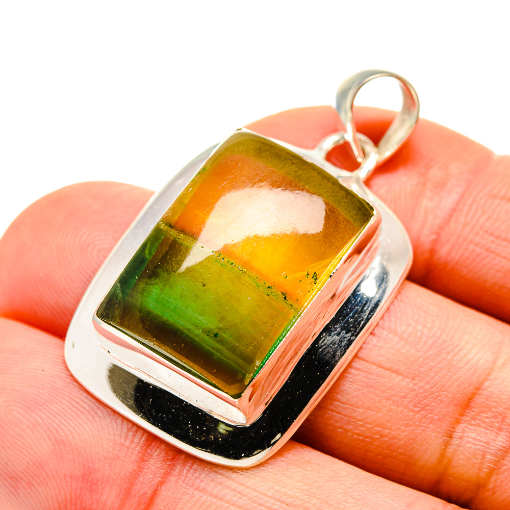Green Fluorite Pendants handcrafted by Ana Silver Co - PD751098