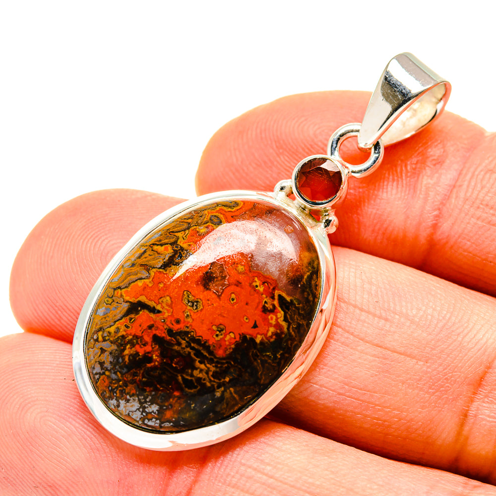 Moroccan Agate Pendants handcrafted by Ana Silver Co - PD751116