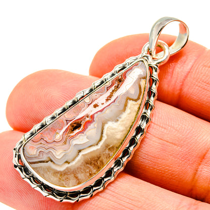 Laguna Lace Agate Pendants handcrafted by Ana Silver Co - PD751130