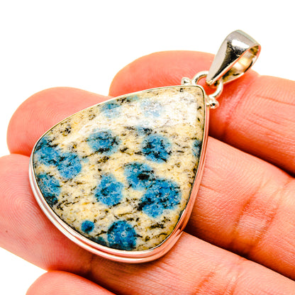 K2 Blue Azurite Pendants handcrafted by Ana Silver Co - PD751166