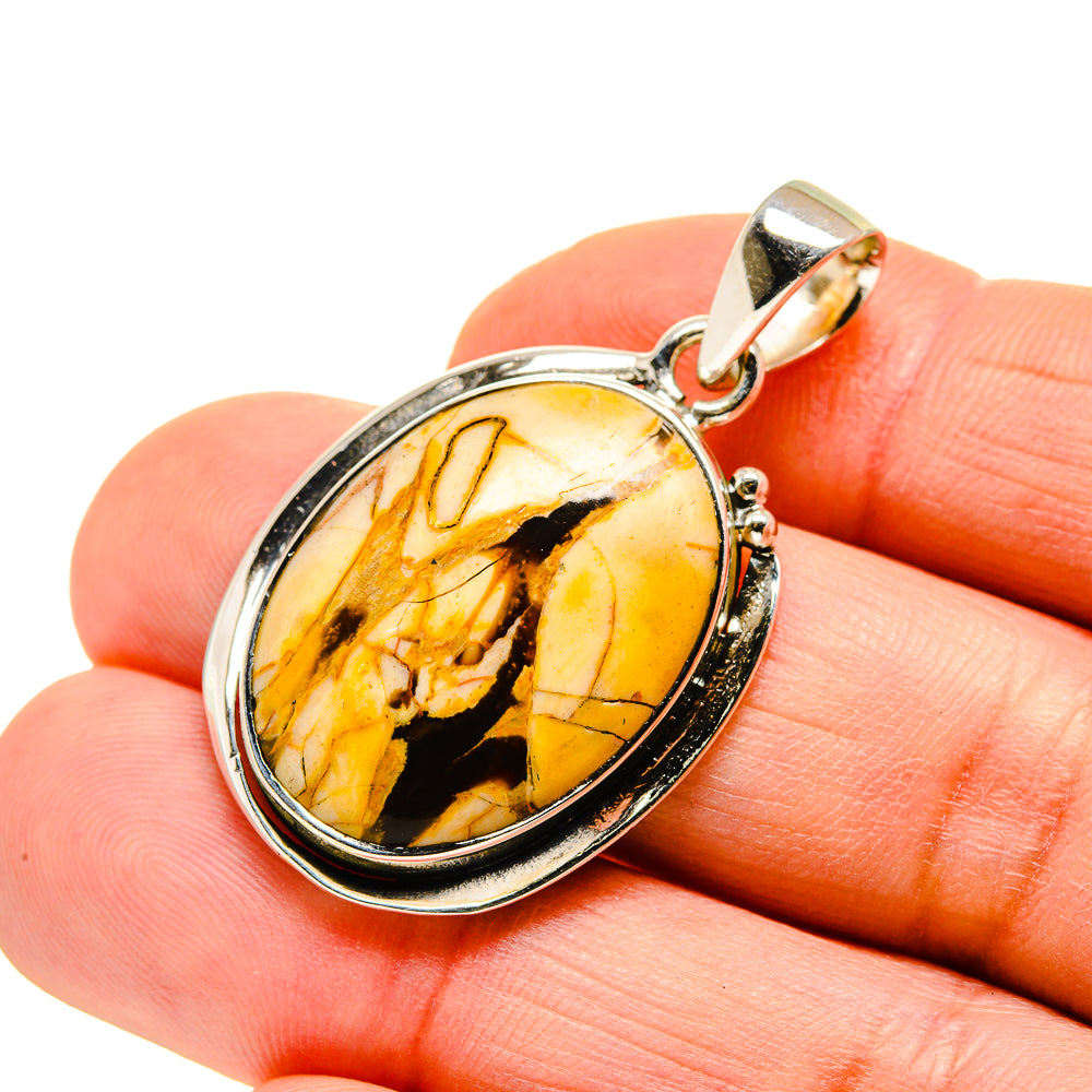 Peanut Wood Jasper Pendants handcrafted by Ana Silver Co - PD751226