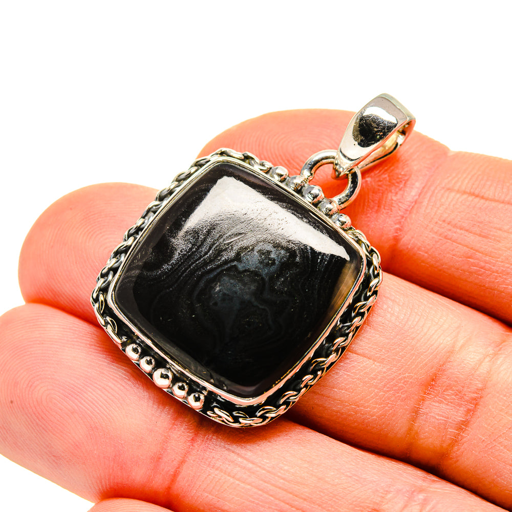 Psilomelane Pendants handcrafted by Ana Silver Co - PD751242
