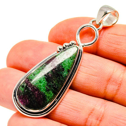 Ruby Zoisite Pendants handcrafted by Ana Silver Co - PD751287