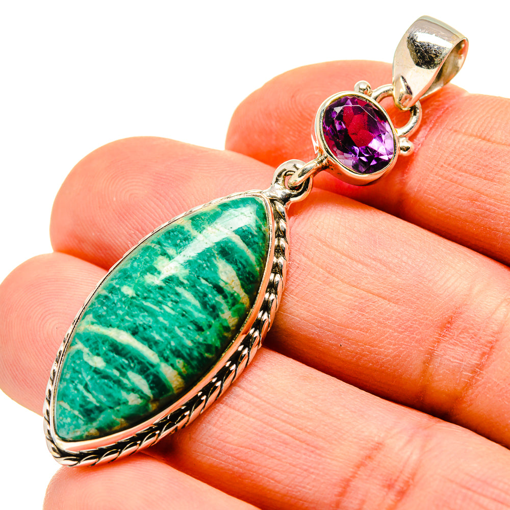 Amazonite Pendants handcrafted by Ana Silver Co - PD751292