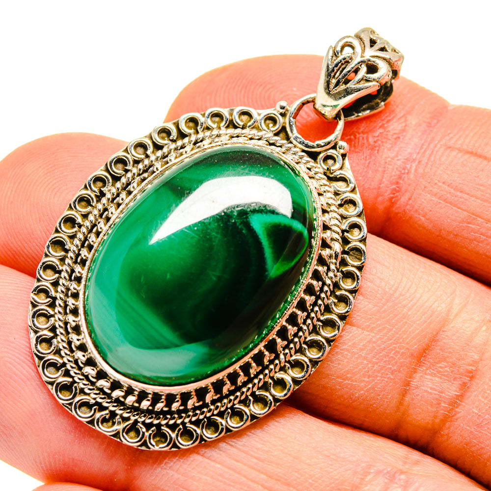 Malachite Pendants handcrafted by Ana Silver Co - PD751316