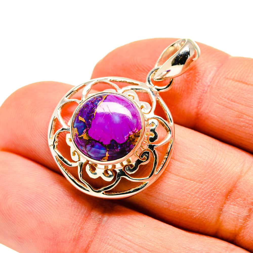Purple Copper Composite Turquoise Pendants handcrafted by Ana Silver Co - PD751357