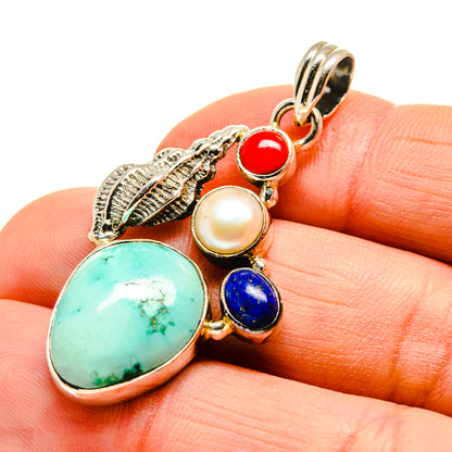Tibetan Turquoise Pendants handcrafted by Ana Silver Co - PD751370
