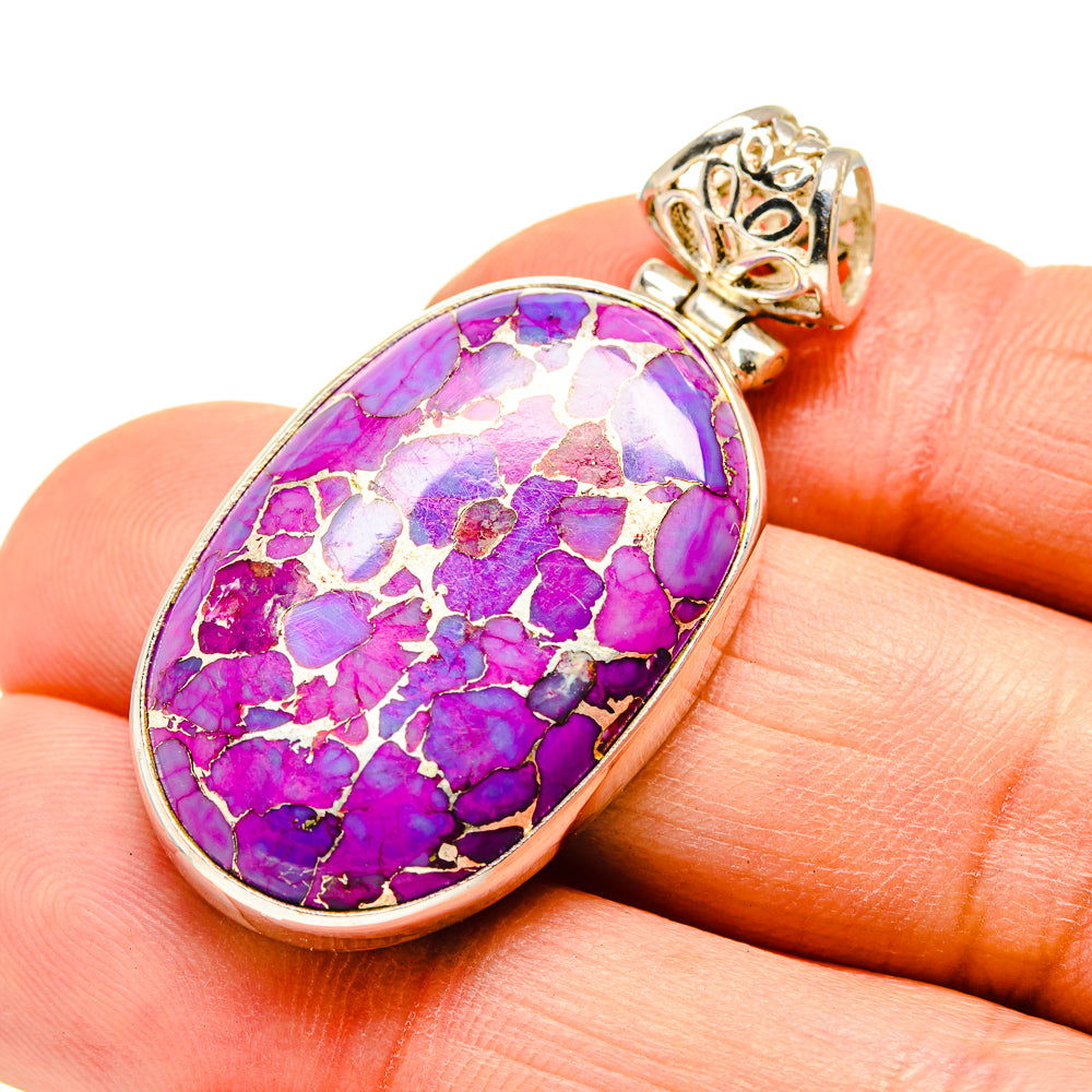 Purple Copper Composite Turquoise Pendants handcrafted by Ana Silver Co - PD751381