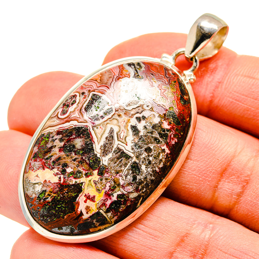 Crazy Lace Agate Pendants handcrafted by Ana Silver Co - PD751427