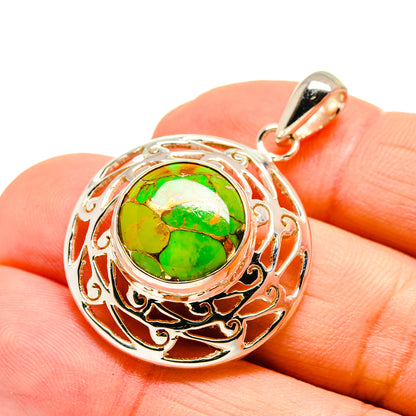 Green Copper Composite Turquoise Pendants handcrafted by Ana Silver Co - PD751480