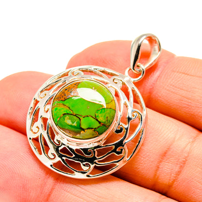 Green Copper Composite Turquoise Pendants handcrafted by Ana Silver Co - PD751483