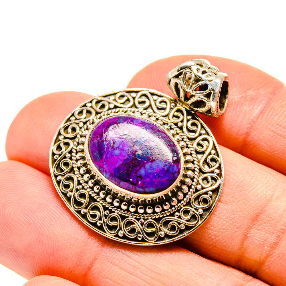 Purple Copper Composite Turquoise Pendants handcrafted by Ana Silver Co - PD751534