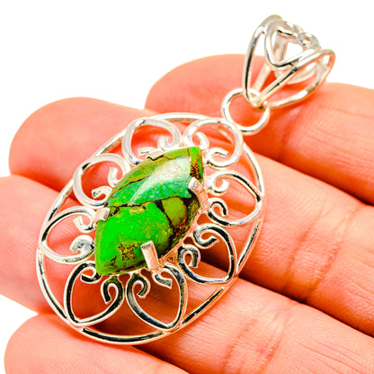 Green Copper Composite Turquoise Pendants handcrafted by Ana Silver Co - PD751555