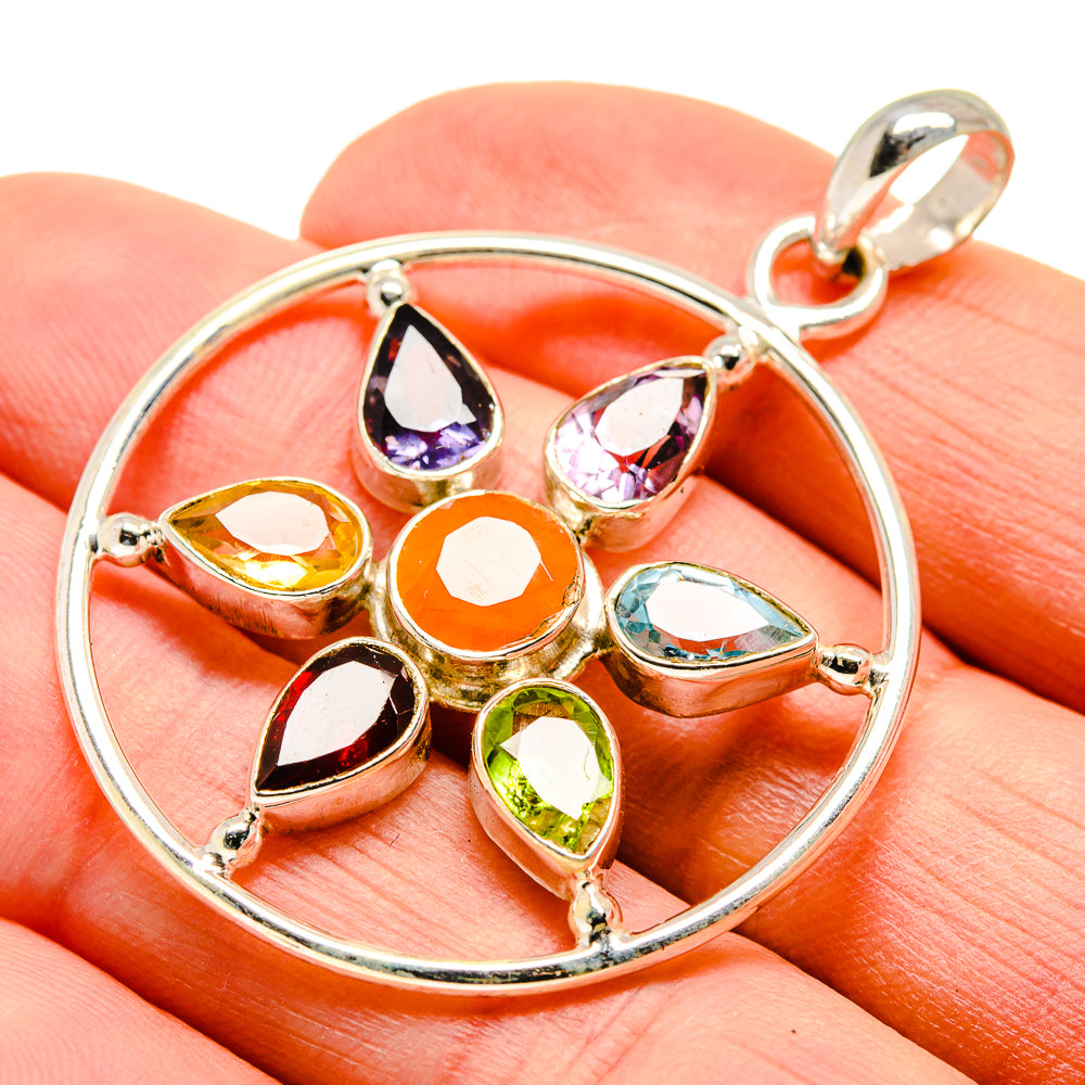 Multi-Stone Chakra Pendants handcrafted by Ana Silver Co - PD751577
