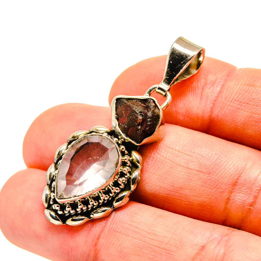 Rose Quartz Pendants handcrafted by Ana Silver Co - PD751611