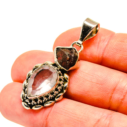 Rose Quartz Pendants handcrafted by Ana Silver Co - PD751611