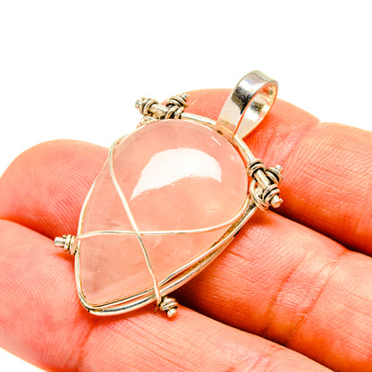 Rose Quartz Pendants handcrafted by Ana Silver Co - PD751614