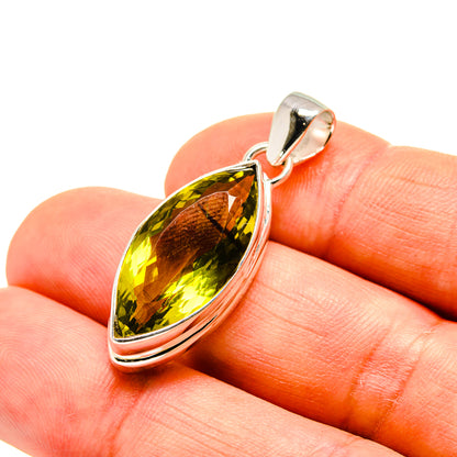 Olive Quartz Pendants handcrafted by Ana Silver Co - PD751620