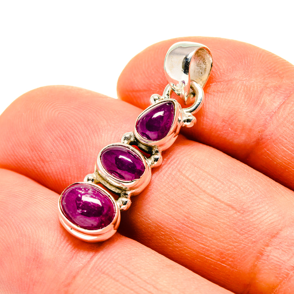 Ruby Pendants handcrafted by Ana Silver Co - PD751632