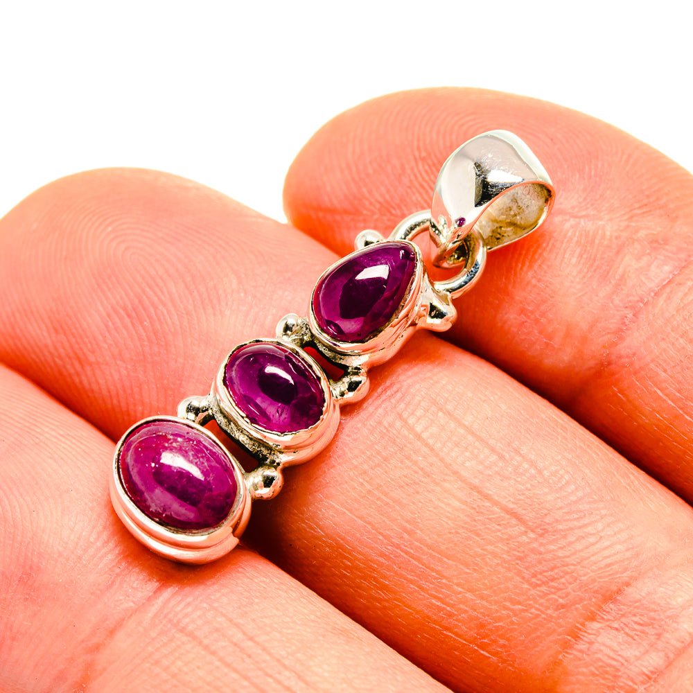 Ruby Pendants handcrafted by Ana Silver Co - PD751633