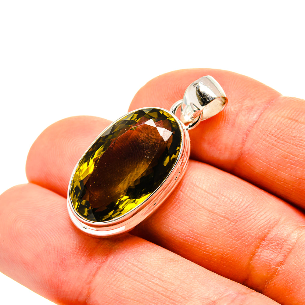 Olive Quartz Pendants handcrafted by Ana Silver Co - PD751638