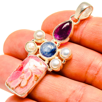Rhodochrosite Pendants handcrafted by Ana Silver Co - PD751687