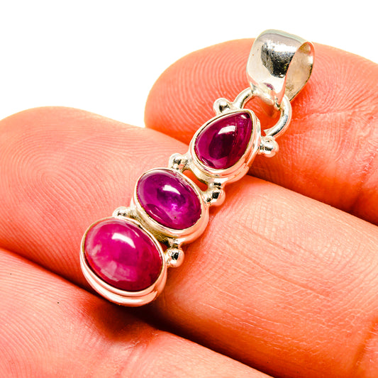 Ruby Pendants handcrafted by Ana Silver Co - PD751735