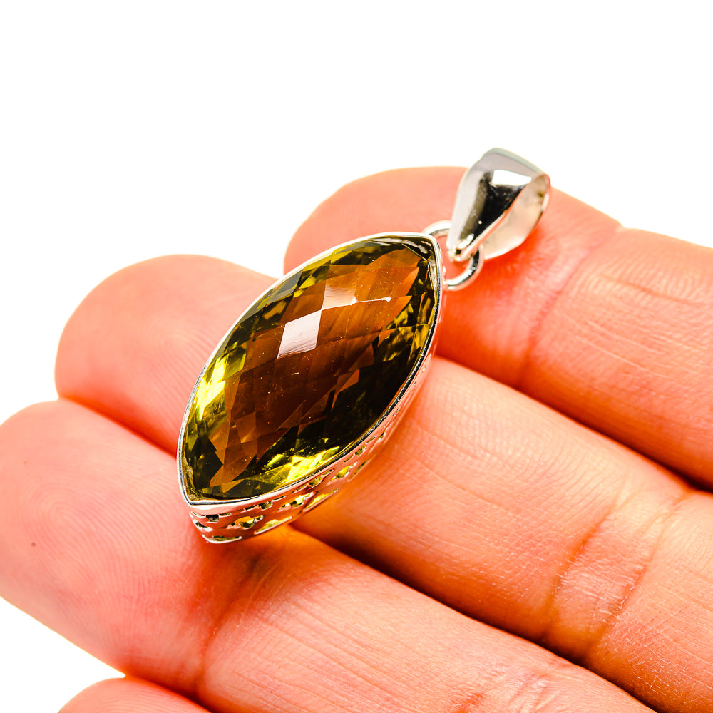 Olive Quartz Pendants handcrafted by Ana Silver Co - PD751785