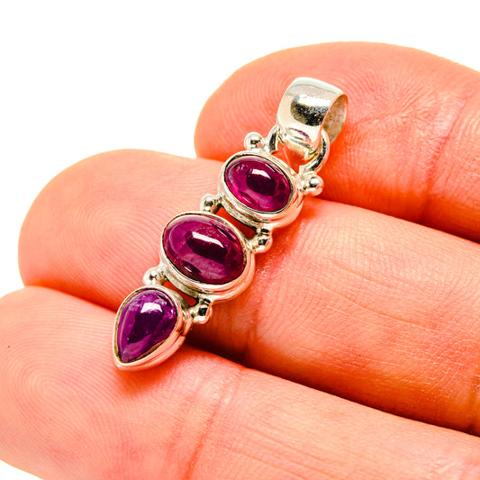 Pink Tourmaline Pendants handcrafted by Ana Silver Co - PD751791