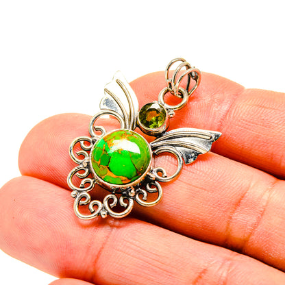 Green Copper Composite Turquoise Pendants handcrafted by Ana Silver Co - PD751795