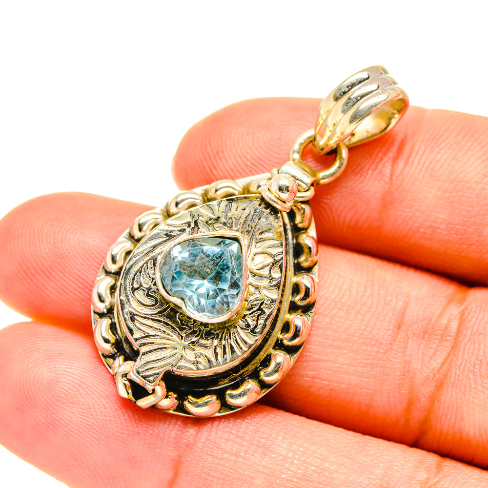 Blue Topaz Pendants handcrafted by Ana Silver Co - PD7518