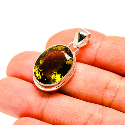 Olive Quartz Pendants handcrafted by Ana Silver Co - PD751809
